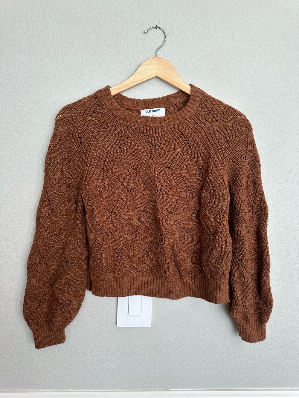 Old Navy Girl’s Brown Knit Crewneck Sweater